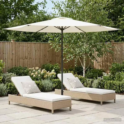 Produktbild von Maison Exclusive - Gartensonnenschirm 300 x 300 cm Polyester Rechtwinklig Creme
