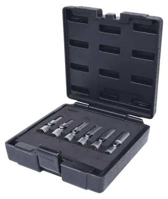 Produktbild von KS Tools 500.7300, Steckschlüssel-Satz, 3/8", 6 Kopf/Köpfe, Chrom-Vanadium-Stahl, DIN 3120, ISO 1174, 610 g
