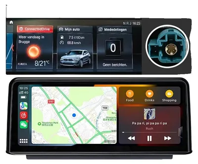 Immagine prodotto di Autoradio, touchscreen, sistema dual, compatibile con BMW X5 F15 e X6 F16 dal 2014 al 2018, sistema operativo Linux, compatibile con CarPlay