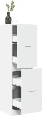 Produktbild von Möbel Apothekerschrank Weiß 40x41x144,5 cm Holzwerkstoff - Kommoden &44114