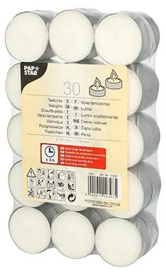 Produktbild von 600 Teelichte Ø 37 mm · 19 mm weiss · mit langer Brenndauer 6 h