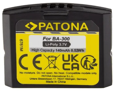 Imagen del producto de Batería PATONA para auriculares Sennheiser BA300/HC BA-300, 140 mAh, polímero de litio, 3,7 V