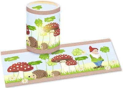 Produktbild von Laternenzuschnitte Glückspilze Transparentpapier 115g/qm 20x50cm VE=25 Blatt