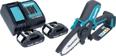 Produktbild von Makita DUC 101 SY201 Akku Astsäge 18 V 10 cm Brushless + 2x Akku 1,5 Ah + Ladegerät