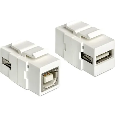 Produktbild von DeLOCK 86320, Weiß, USB 2.0 A, USB2.0 B, 16,8 mm, 34,4 mm, 22,3 mm