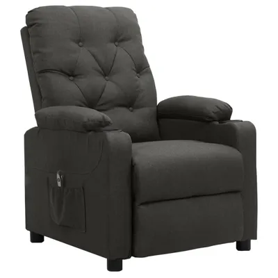 Immagine prodotto di vidaXL Poltrona relax elettrica in tessuto grigio scuro