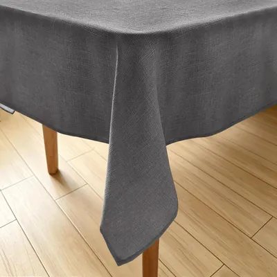 Immagine prodotto di Tovaglia effetto lino, lavabile, grigia, 140 x 200 cm