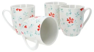 Produktbild von Ritzenhoff Julia Blume türkis 4er Set Kaffeebecher 250ml Teetasse florales Dekor