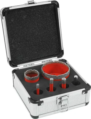 Immagine prodotto di VERKE Punta a  diamantata per piastrelle Set di punte a  6pcs 6-68mm M14 + HEX