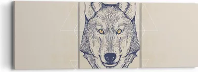 Produktbild von Bild auf Leinwand - Leinwandbild - Husky Hund Portrait Plakat - 90x30cm - Wand Bild - Wanddeko - Leinwanddruck - Bilder - Kunstdruck - Wanddekoration - Leinwand bilder - Wandkunst - CA90x30-3109