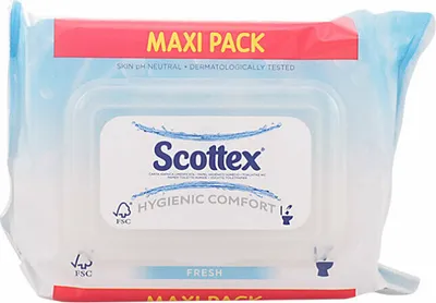 Zdjęcie produktu dla SCOTTEX oryginalny mokry papier toaletowy 74 szt