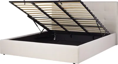 Zdjęcie produktu dla BELIANI Łóżko z pojemnikiem beżowe tapicerowane tapicerowane 180 x 200 cm wezgłowie podnoszony stelaż nowoczesny design