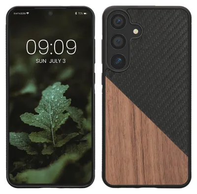 Imagen del producto de kwmobile KWM000021ZC001C, funda, Samsung, Galaxy S25 Plus, negra, marrón oscuro