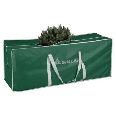 Image de Salcar 130 x 40 x 50 cm Sac de rangement pour sapin de Noël jusqu'à 240 cm, résistant à la déchirure Housse de transport étanche, vert