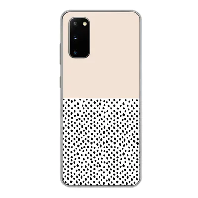 Produktbild von MuchoWow® Handyhülle Schutzhülle Hülle für Samsung Galaxy S20 Polka dots - Weiß - Schwarz Silikon Softcase Handy Hülle - Bild