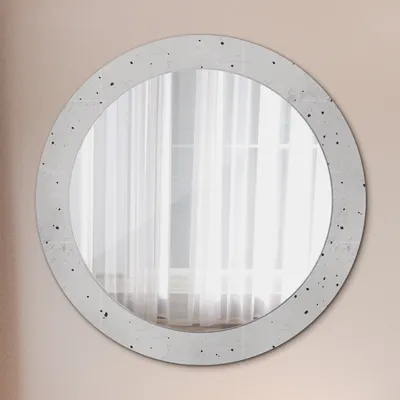 Produktbild von Spiegel - Mirror zum Wandspiegel Schlafzimmer – Schminkspiegel- Beton textur- Ø70cm