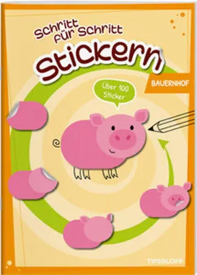 Obrázek produktu pro Stickern Schritt für Schritt. Bauernhof | Mit 15 niedlichen Bauernhof-Motiven | Trainiert Feinmotorik und Konzentration | Für Kinder ab 4 Jahren: ...