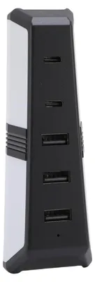 Obrázok produktu pre USB rozbočovač 5 v 1, vysokorýchlostný, s funkciou Plug and Play, s 3 portami USB 2.0 a 2 portami typu C
