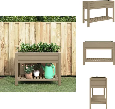 Produktbild von vidaXL Hochbeet Hellbraun 110x45x79 cm Polypropylen - Blumentöpfe & Pflanzgefäße