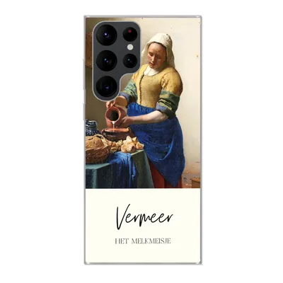 Produktbild von MuchoWow® Handyhülle Schutzhülle Hülle für Samsung Galaxy S22 Ultra Kunst - Milchmädchen - Vermeer Silikon Softcase Handy Hülle - Abbildung