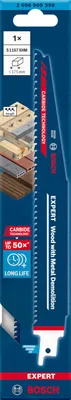 Zdjęcie produktu dla Bosch Expert Wood with Metal Demolition - Brzeszczot - do drewna, metalu, twardego drewna, zaprawy, kompozytów drewniano-plastikowych - Długość: 225 mm - Szerokość: 25 mm