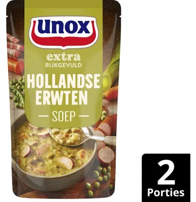 Image de Unox Erwtensoep in Zak 570g – Soupe aux pois traditionnelle allemande, copieuse