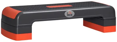 Productafbeelding van In hoogte verstelbare stepper, aerobic stepper, rood + zwart