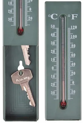 Produktbild von Ausenthermometer - Schlusselversteck - grun - 16 cm