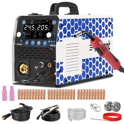 Image de Appareil de soudage MIG/MAG 205 A 8-en-1 IGBT Synergie - Multiprocess - Pour l'acier et l'aluminium