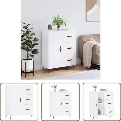 Produktbild von The Living Store Sideboard Weiß 69,5x34x90 cm Holzwerkstoff