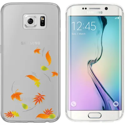 Produktbild von PhoneNatic Case kompatibel mit Samsung Galaxy S6 Edge Silikon-Hülle Herbst Blätter/Leaves M1