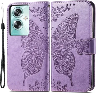 Produktbild von OPPO A79 5G Hülle - Coverup Schmetterling Klapphülle - Violett