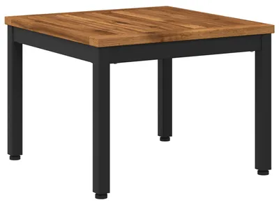 Productafbeelding van Natuurlijk houten salontafel, zwart, 50 x 48,5 x 36 cm