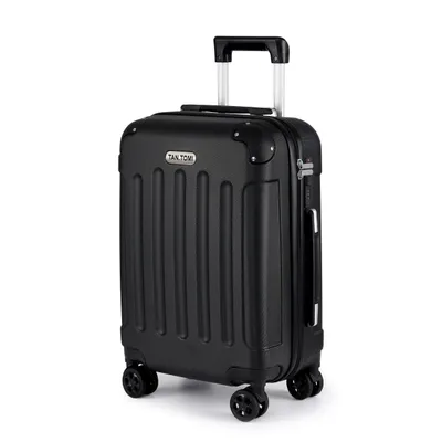 Produktbild von Hartschalen-Trolley Hartschalen-Koffer Trolley Rollkoffer Reisekoffer Handgepäck 4 Rollen, Trolley Rollkoffer Reisekoffer, Zahlenschloss (Schwarz)