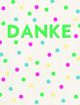 Produktbild von Danke Minikarte Klammerkarte Bunte Punkte