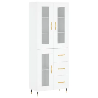 Produktbild von Highboard Weiß 69,5x34x180 cm Holzwerkstoff