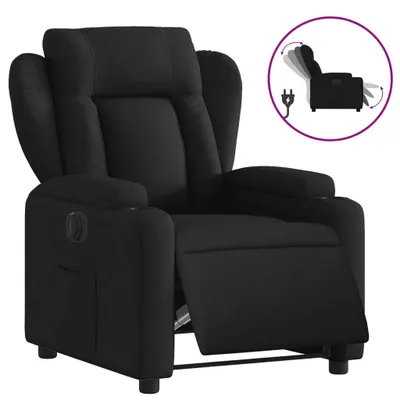 Image de vidaXL Fauteuil relax électrique noir tissu