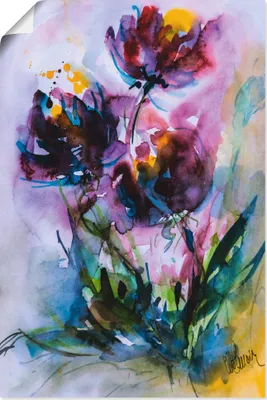 Produktbild von ARTland Poster Küchenschelle Größe: 60x90 cm