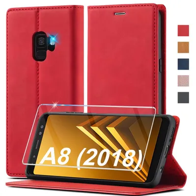 Zdjęcie produktu dla Etui na telefon Samsung Galaxy A8 (2018) wykonane ze skóry