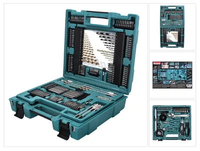 Zdjęcie produktu dla Makita D-37194, Wiertarka, Zestaw wierteł, Kamień, Drewno, 200 szt.