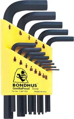 Image de Jeu de clés Allen courtes BONDHUS 13pcs.