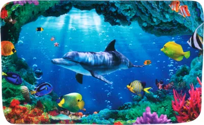 Produktbild von SANILO® Badteppich Delphin Korallen 70 x 110 cm