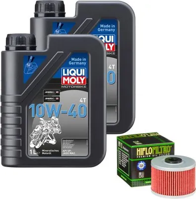 Immagine prodotto di Set di manutenzione per Benelli BN 125 CBS anno 2019, LIQUI MOLY 10W-40 2L, filtro olio