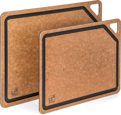Produktbild von G21 EcoCut Schneidebrett aus Naturzellulose - 2er-Set, braun