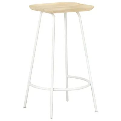 Image de vidaXL Tabouret de bar 4 pcs. Bois massif de manguier
