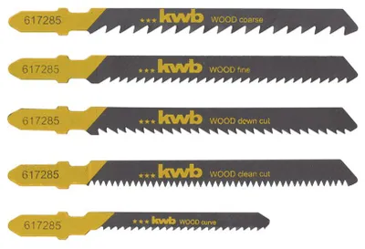 Image de kwb 617285 Jeu de lames de scie sauteuse pour le bois 5 pces