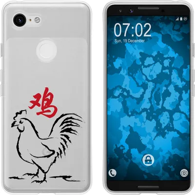 Produktbild von PhoneNatic Case kompatibel mit Google Pixel 3 Silikon-Hülle Tierkreis Chinesisch M10