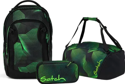 Produktbild von Satch, Schulrucksack-Set MATCH PLUS Seismic Green 3-teilig, 5. Klasse