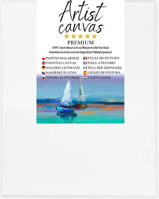 Immagine prodotto di Tela su telaio, 100% cotone, 280 g/m², fondo bianco 60X70 cm