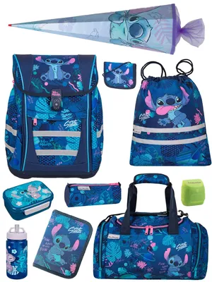Produktbild von McNeill Ranzen-Set 10-teilig DISNEY STITCH Schulranzen Set mit Schultüte / Zuckertüte und Sporttasche